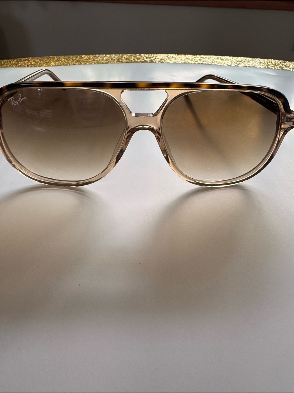 Ray-Ban Women’s Brown Gradient Aviator Sunglasses - Picture 5 of 5